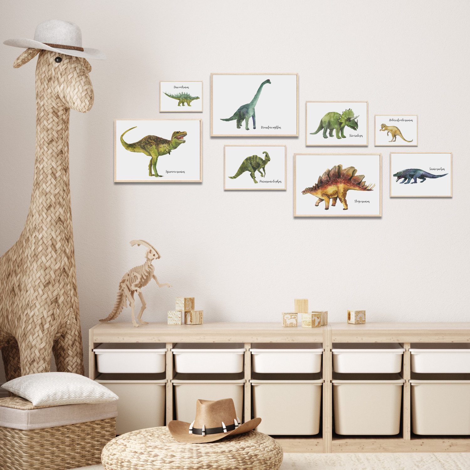 MeinBaby123® Poster Dinosaurier Poster, Dinosaurier Bilder, Babyzimmer Deko, Kinderzimmer Wandbilder – Bild 3 von 5