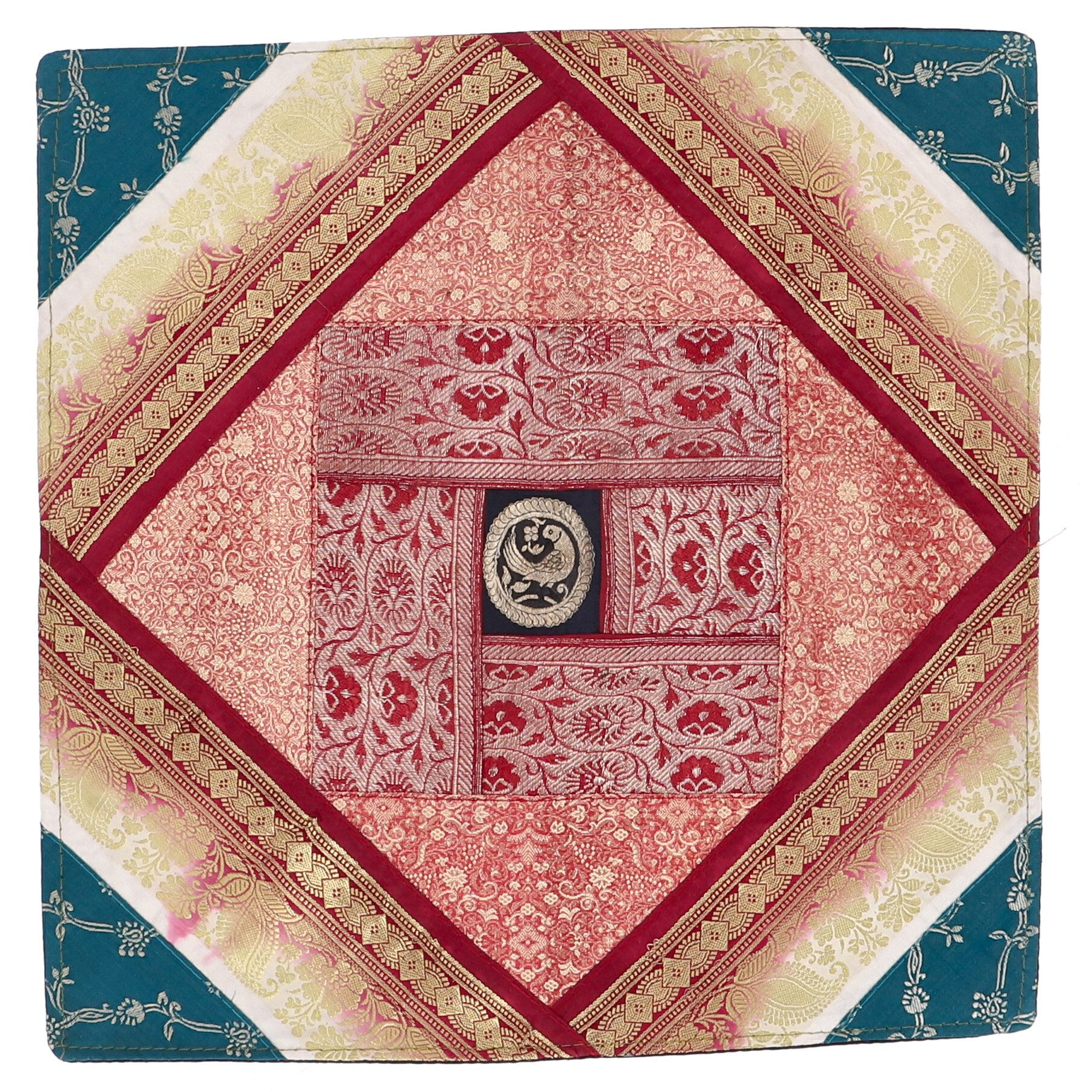 Guru-Shop Kissenbezüge Brokatkissenhülle, Patchwork Kissenhülle,..