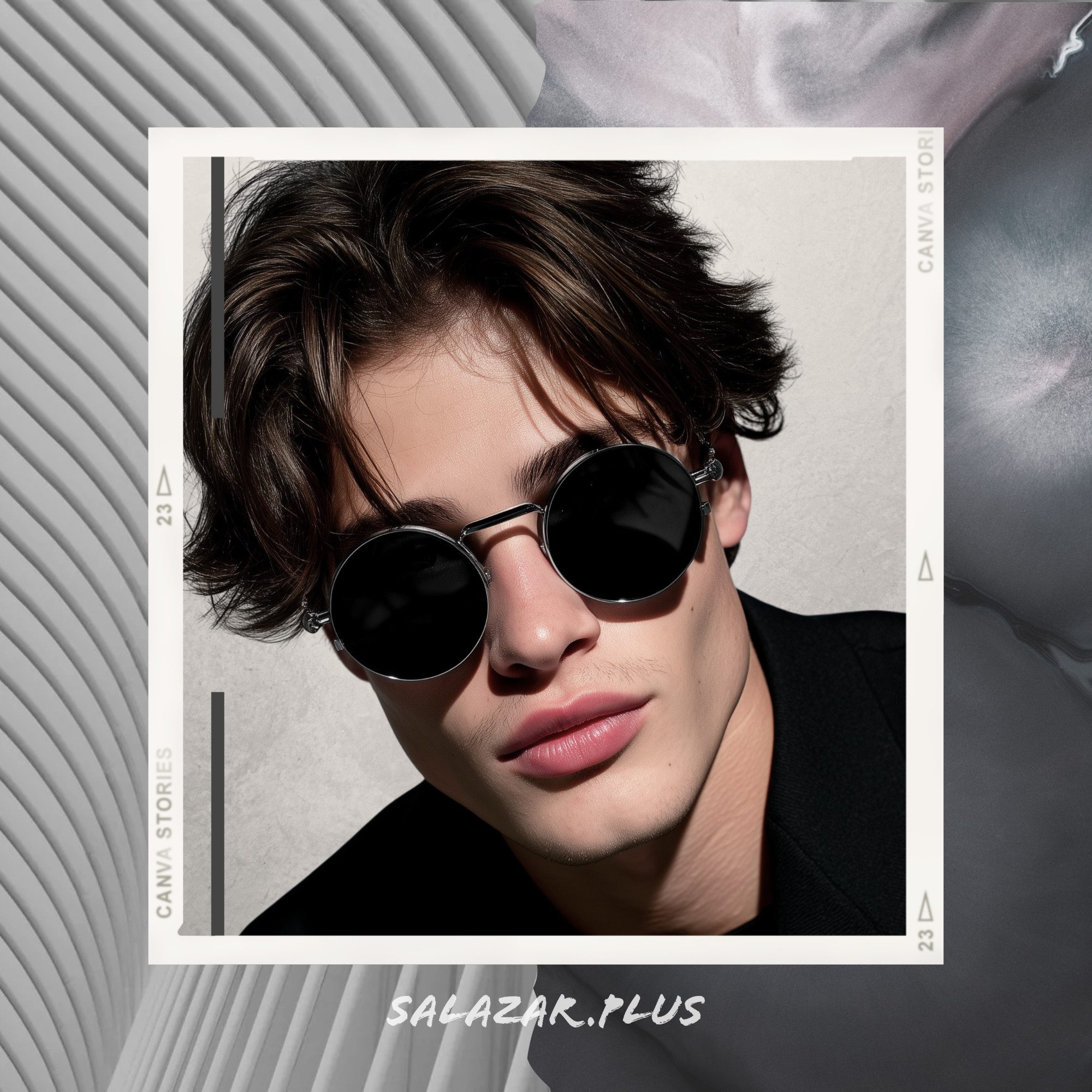 salazar.plus Sonnenbrille Rund Cyberpunk Unisex 4 Farben Damen Herren Brille Retro Runde Cyberpunk Sonnenbrille UV400 Cat.3 – leicht, unisex, 4 Farben