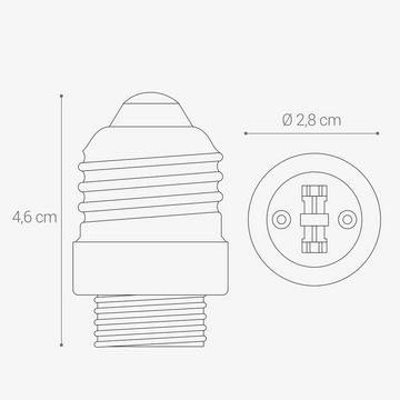 kwmobile 5x Lampensockel-Adapter Konverter E27 auf G9 Lampensockel Elektro-Adapter, 2,79 cm