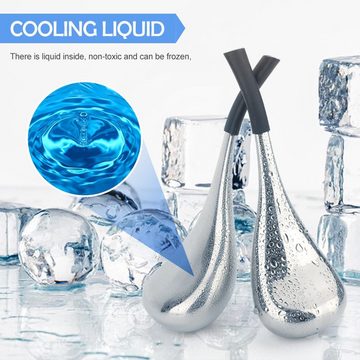 GOOLOO Gesichtsmassagegerät Eiskugeln für das Gesicht, Facial Ice Globes für Massagewerkzeuge, 2-tlg., Kühlende Wirkung durch Gefrierfachlagerung, ergonomische Form