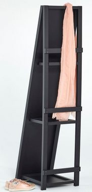 Casa Padrino Standspiegel Standspiegel mit Regale 37 x 37 x H. 160 cm - Luxus Ankleidespiegel