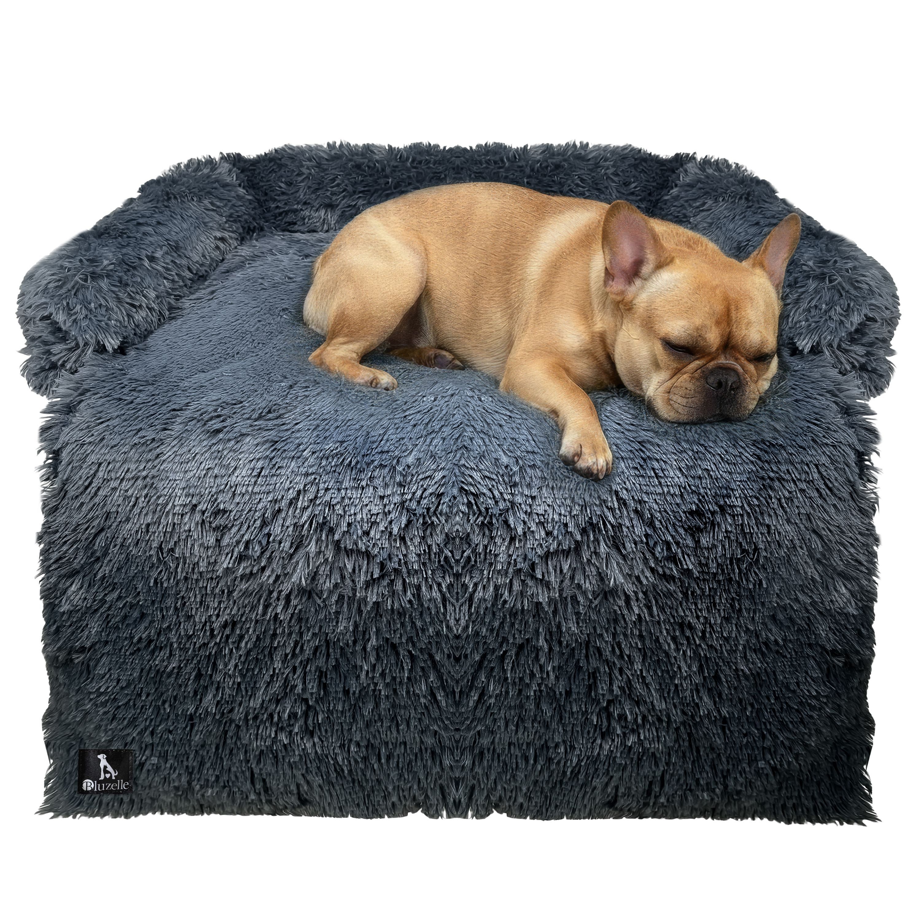 Bluzelle Tierbett Hundebett Sofa Schutz Auflage für grosse Hunde / - L, Plüsch Kunstfell / Bezug Abnehmbar & Waschbar, Wasserdichte Hundematte Couch Möbel Cover Schutzdecke Hundedecke