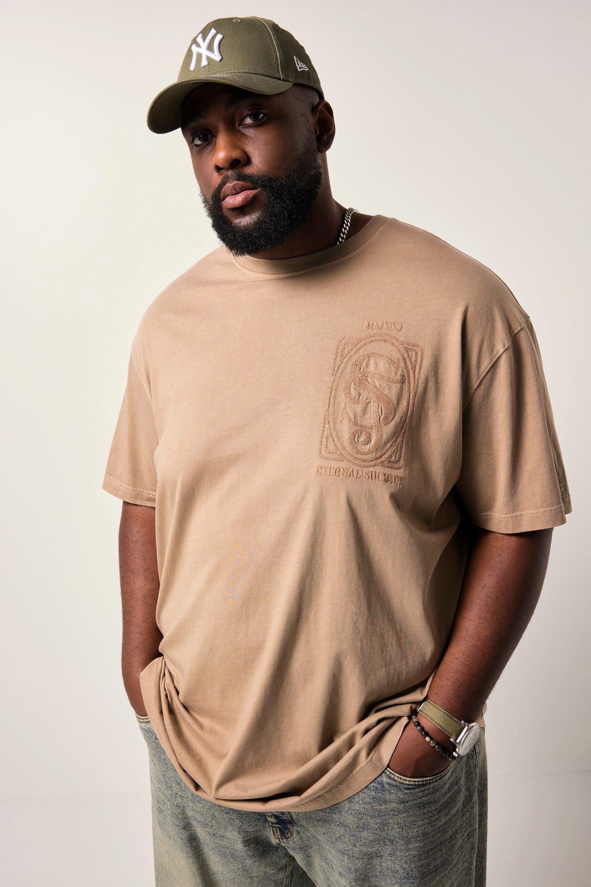 T-Shirt T-Shirt Halbarm oversized Brustprint