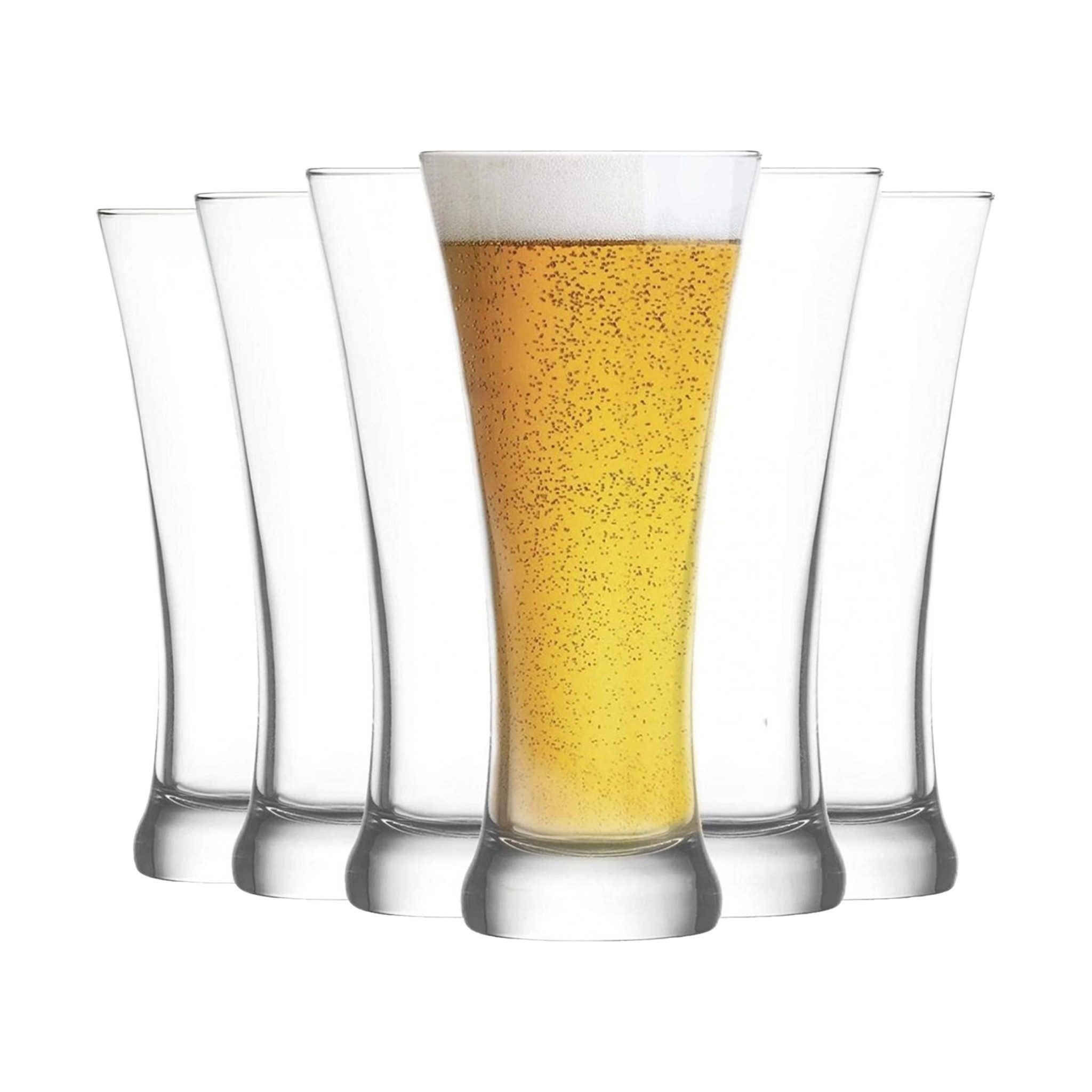LAV Gläser-Set Sorgun Bierglas, 6-tlg., Glas, 6er Set, 380ml, ideal für Biergenuss