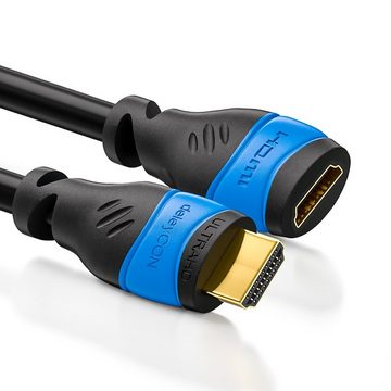 deleyCON deleyCON 0,5m HDMI Verlängerung - HDMI 2.0 kompatibel HDMI-Kabel