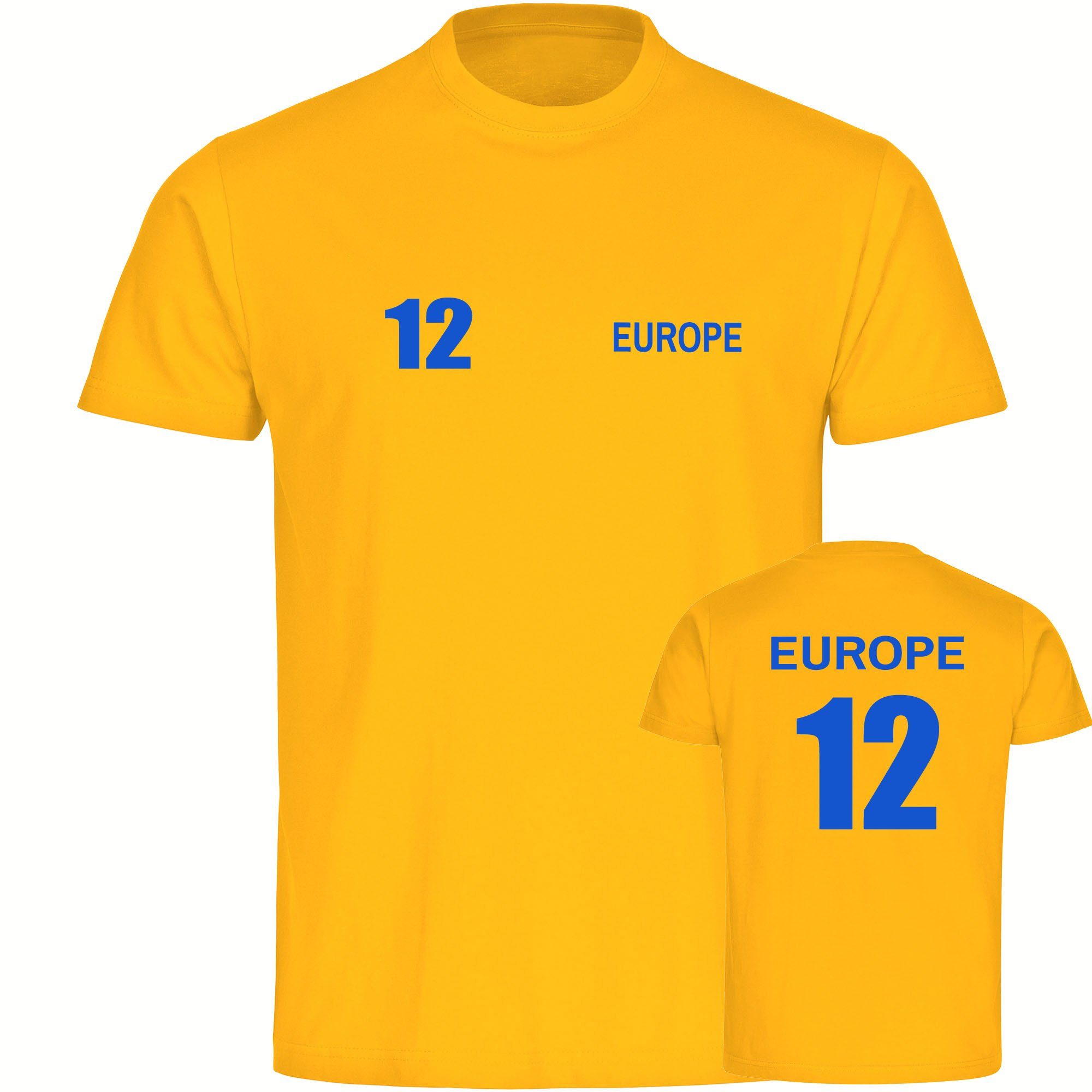 multifanshop T-Shirt Herren Europe - Trikot 12 - Männer