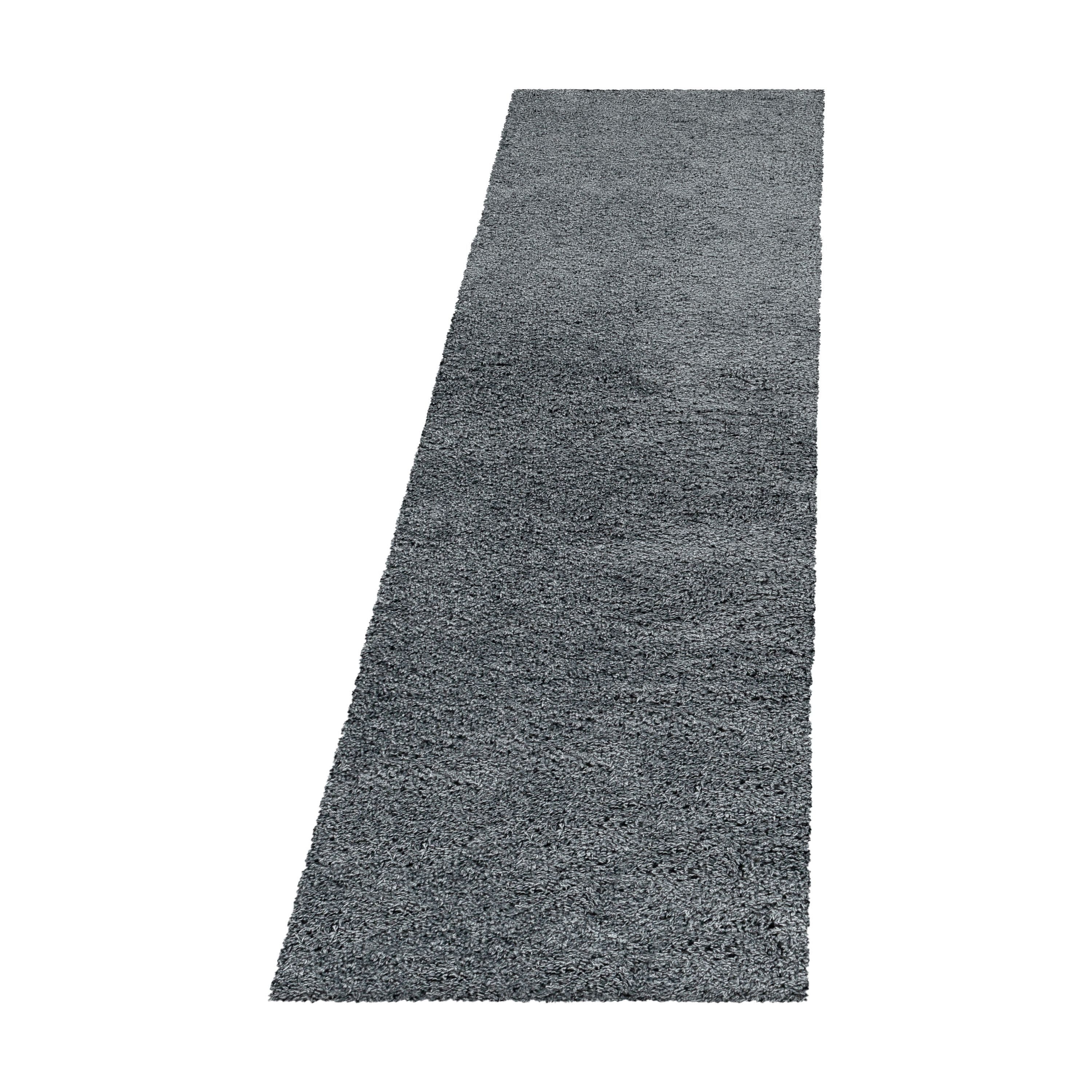 SIMPEX24 Hochflor-Bettumrandung Unicolor - Einfarbig, Höhe 50 mm, (Bett-Set, 3-tlg., Bettvorlage), Schlafzimmer Teppich Bettumrandung Läufer Set 3 teilig