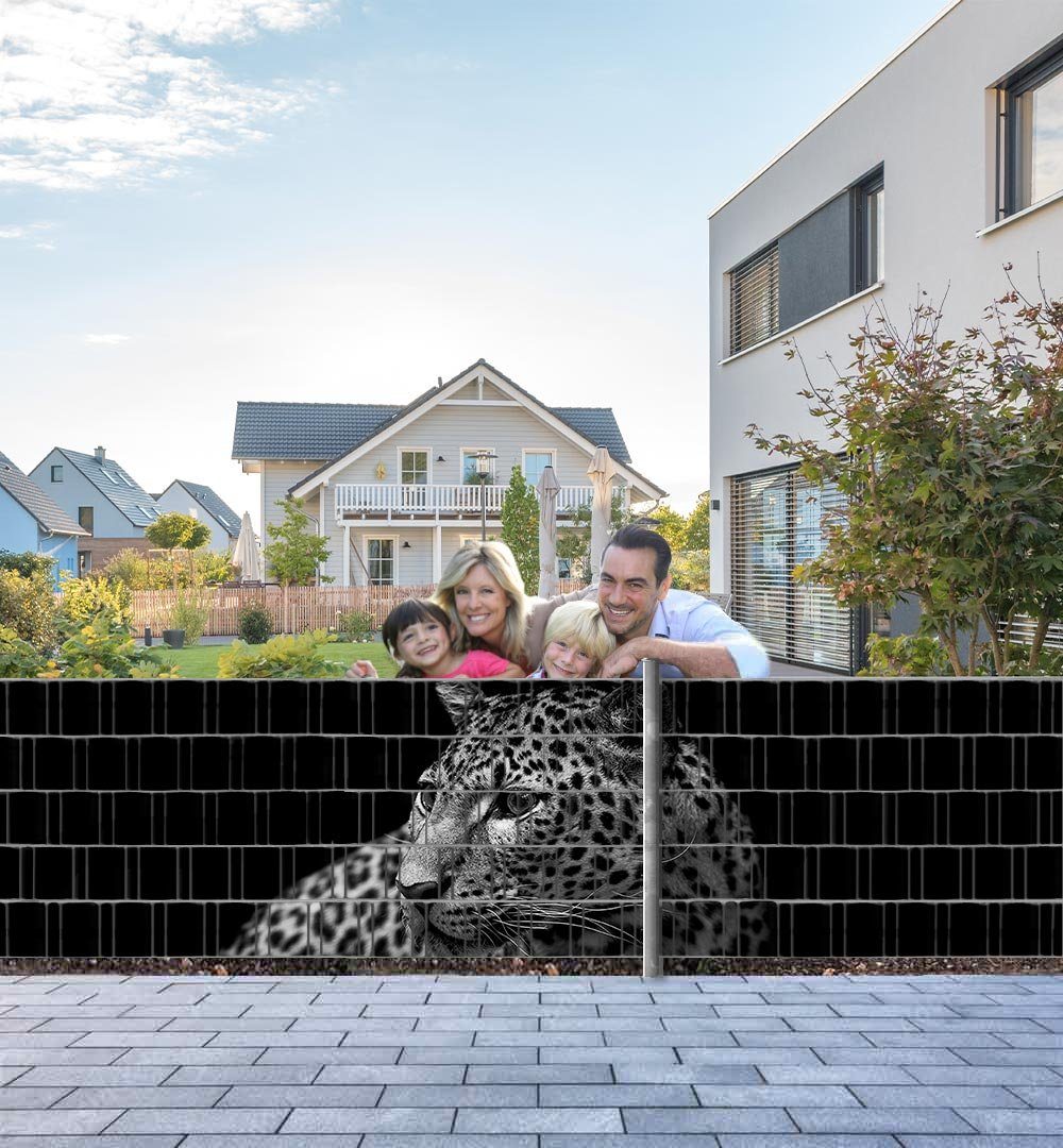 MyMaxxi Sichtschutzstreifen Sichtschutzstreifen Leopard grau Sichtschutz günstig online kaufen