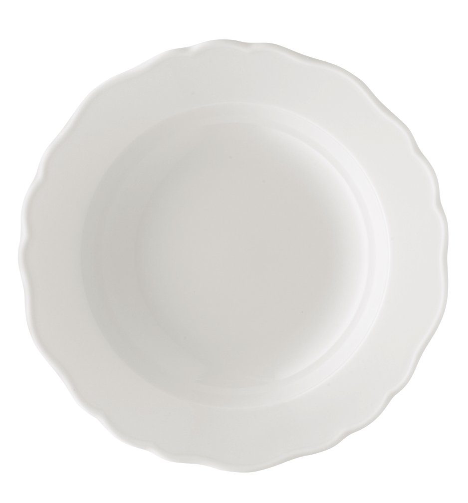Hutschenreuther Suppenteller Maria Theresia Weiss Suppenteller 23 cm Fahne, Teller Tief