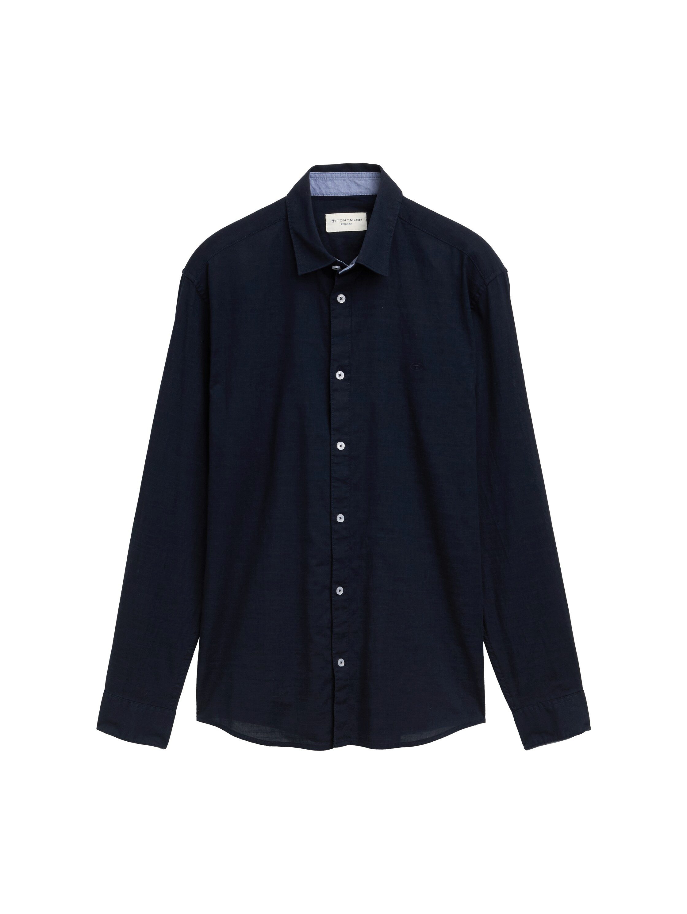 TOM TAILOR Langarmhemd Regular Fit Chambray günstig online kaufen