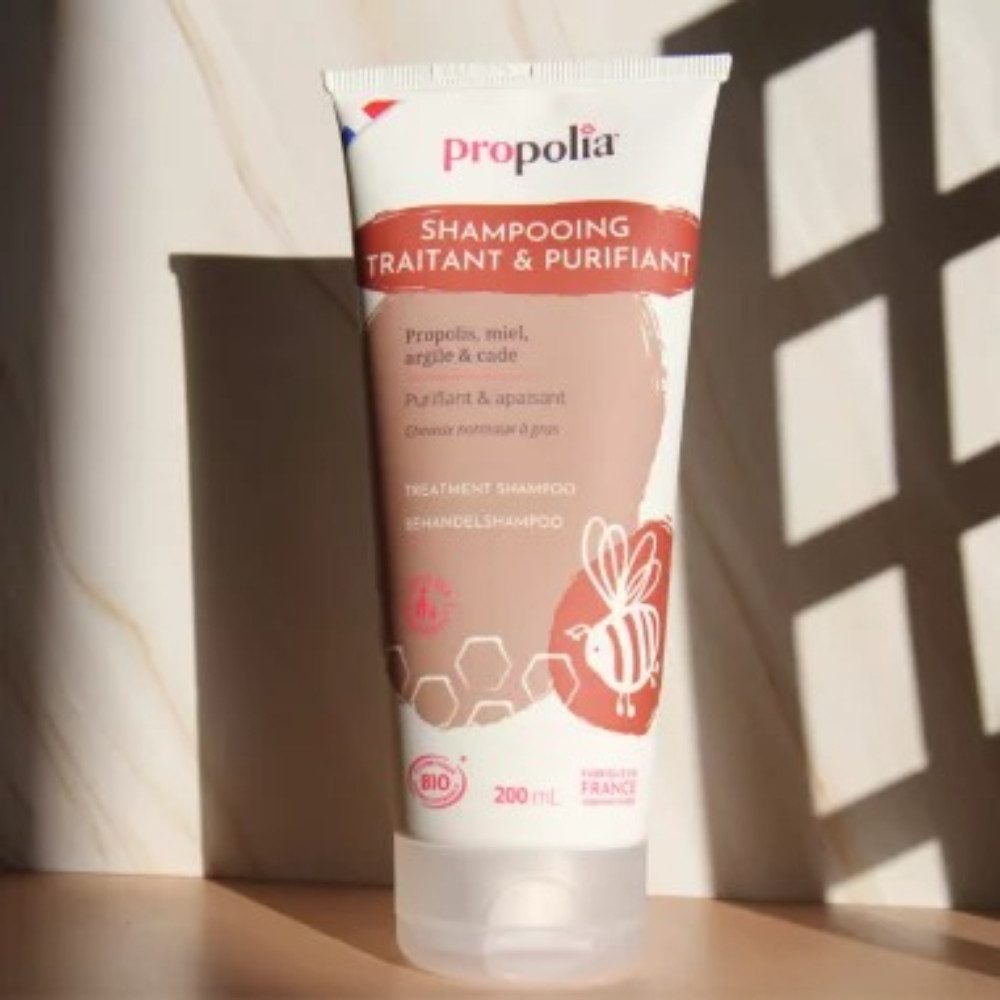 propolia Kopfhaut-Pflegeshampoo Bio Shampoo für sensible Kopfhaut - Juckreiz & Schuppen Kontrolle, 1-tlg., Natürliches Treatment Shampoo - Bio, gegen fettiges Haar & Juckreiz