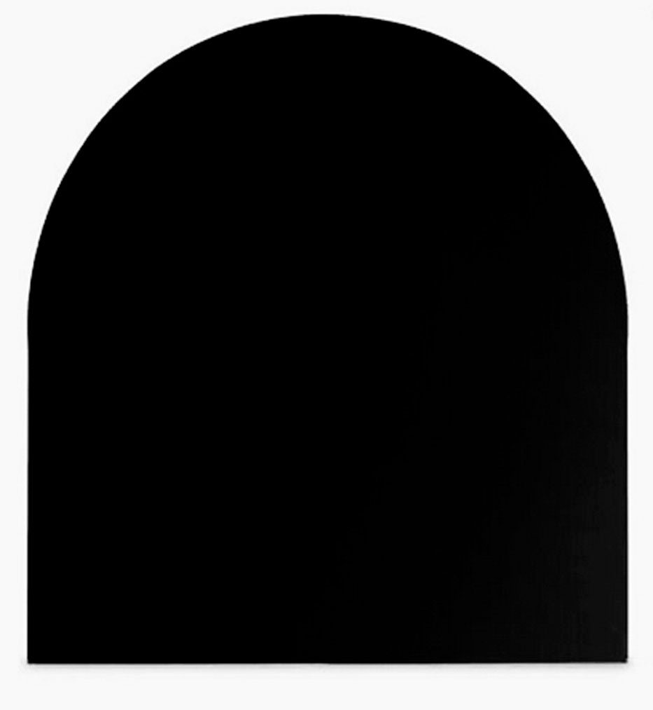 Hanseatic Bodenschutzplatte für Kaminöfen Halbrund 100 Stahl, 1-St., Stahl-Halbrund, 100 x 120 cm, 2mm Stärke, schwarz, zum Funkenschutz