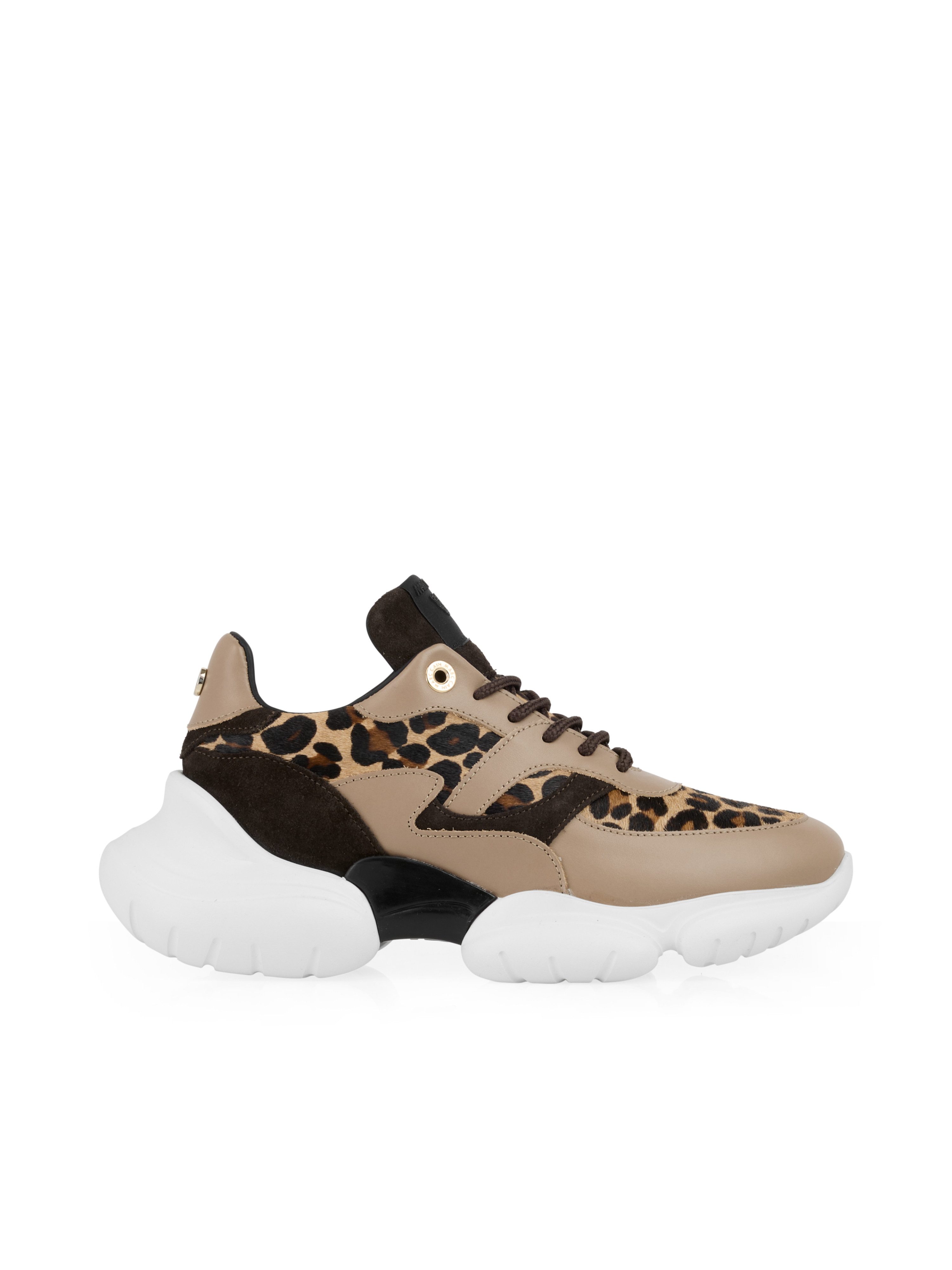 Marc Cain Ledersneaker mit Leo-Highlights Slipper