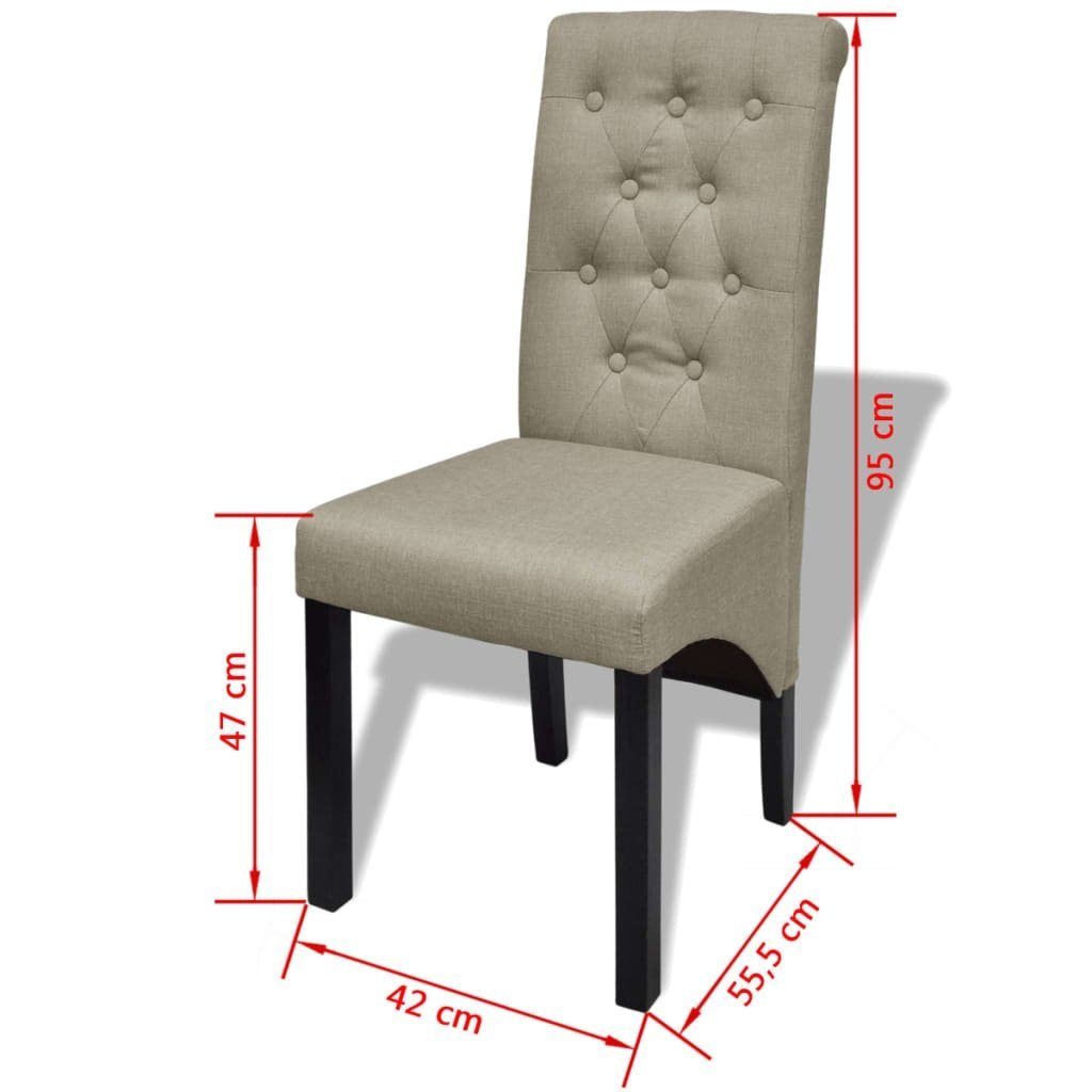 Polyester 42x55x95 Esszimmerstuhl (L/B/H: in Beige aus cm), möbelando Hohensaaten