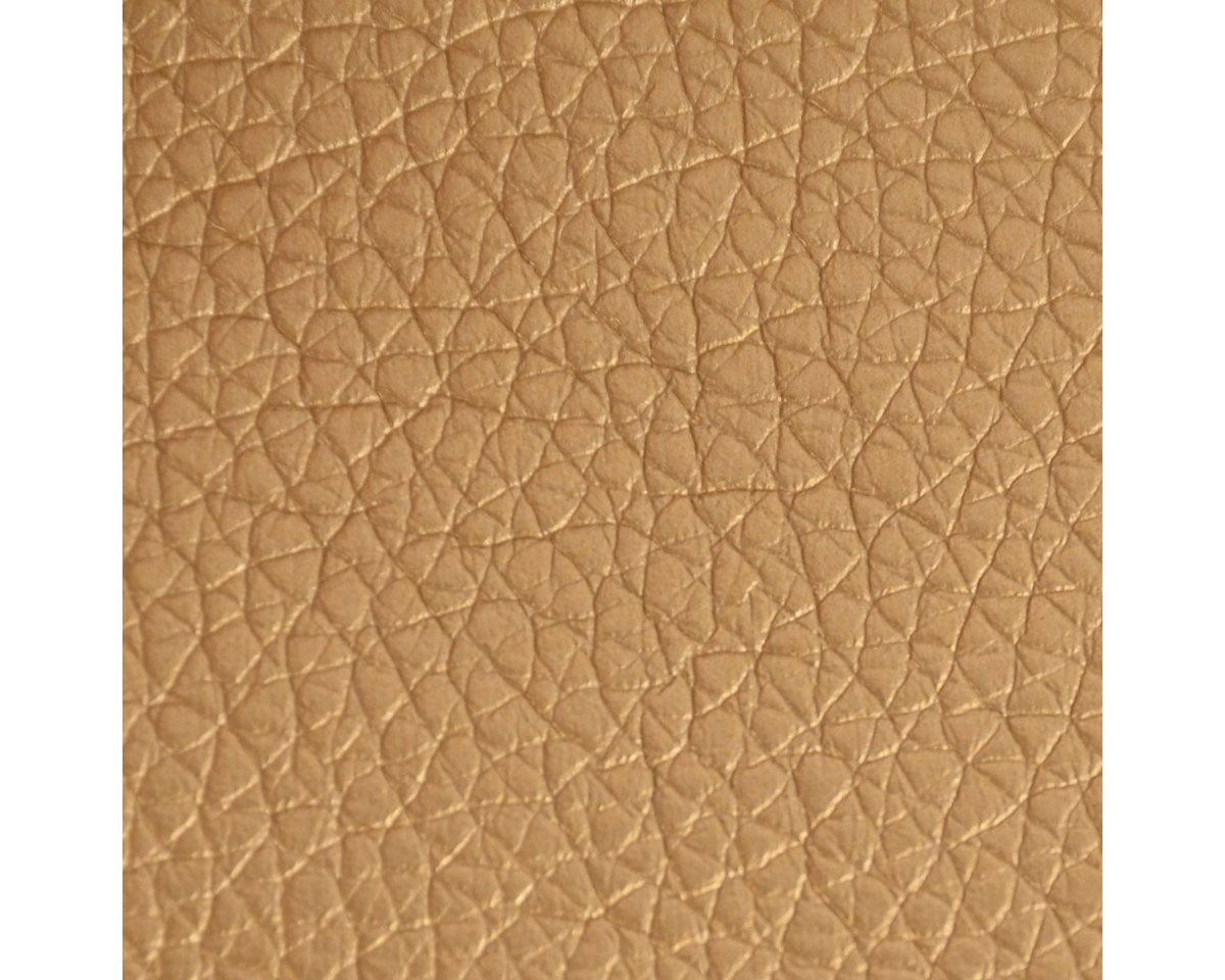 Thumbnail - SCHÖNER LEBEN. Stoff Kunstleder Polsterstoff Kaiman Meterware metallic gold 145cm Breite, mit Metallic-Effekt