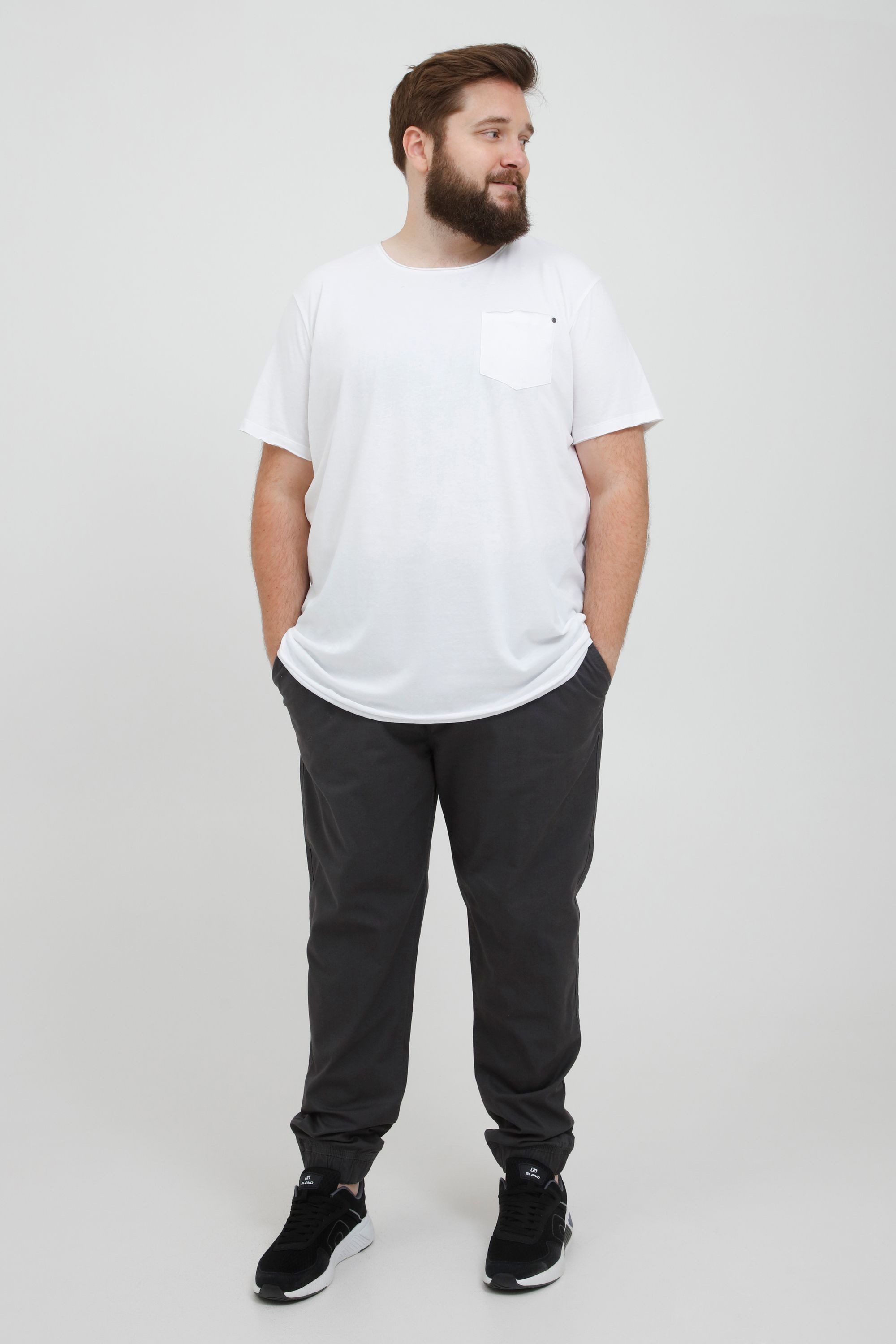 !Solid Chinohose SDThereon Big & Tall Trendige Chinohose mit Kordelzug in g günstig online kaufen