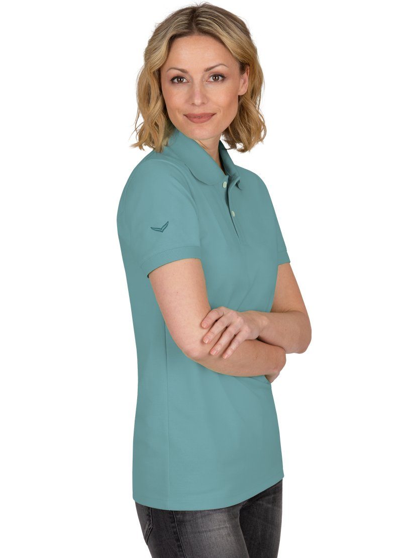 Trigema Poloshirt TRIGEMA DELUXE-Piqué Slim seegras Poloshirt Fit aus