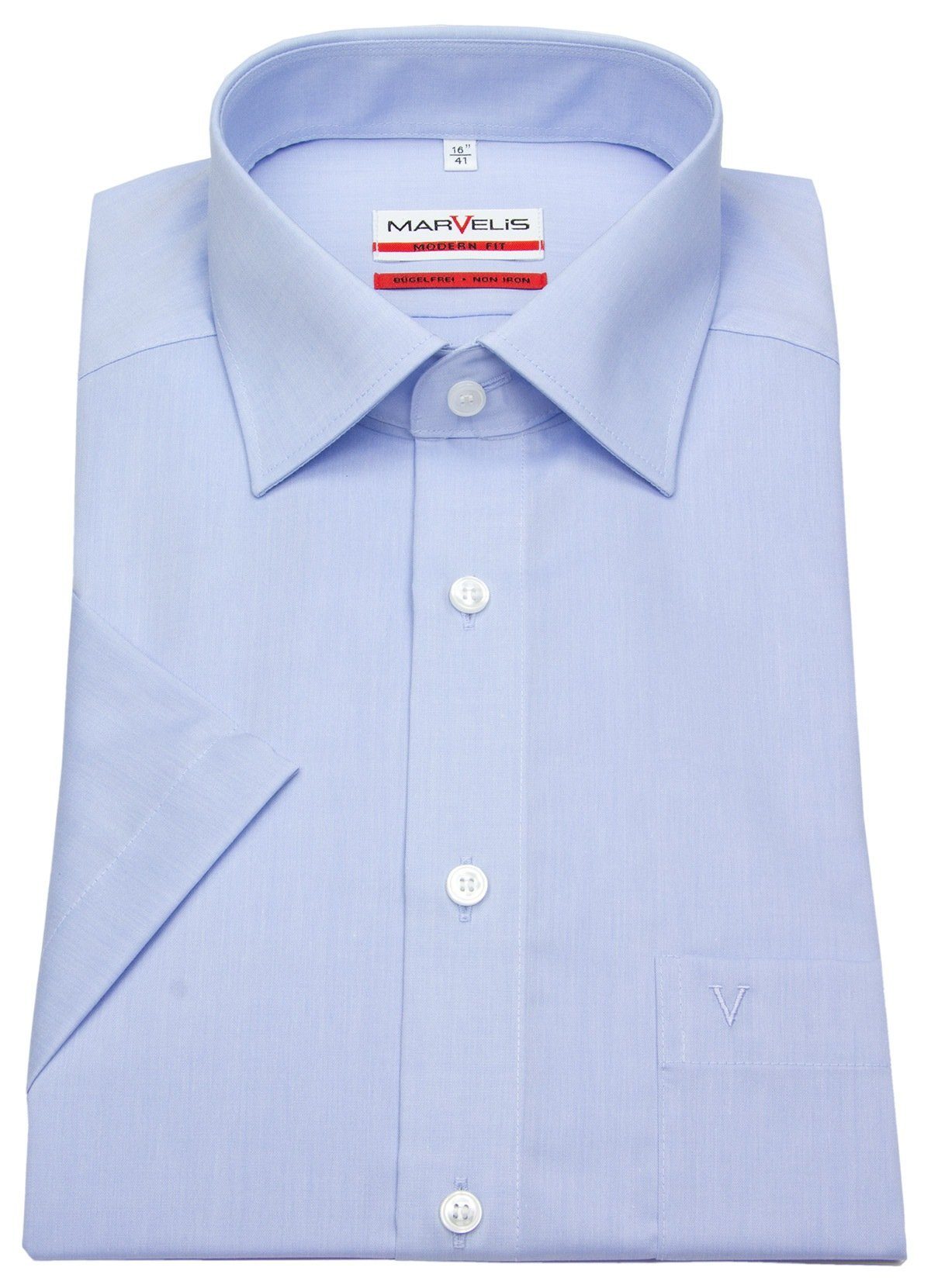 MARVELIS Kurzarmhemd Modern Fit leicht tailliert günstig online kaufen
