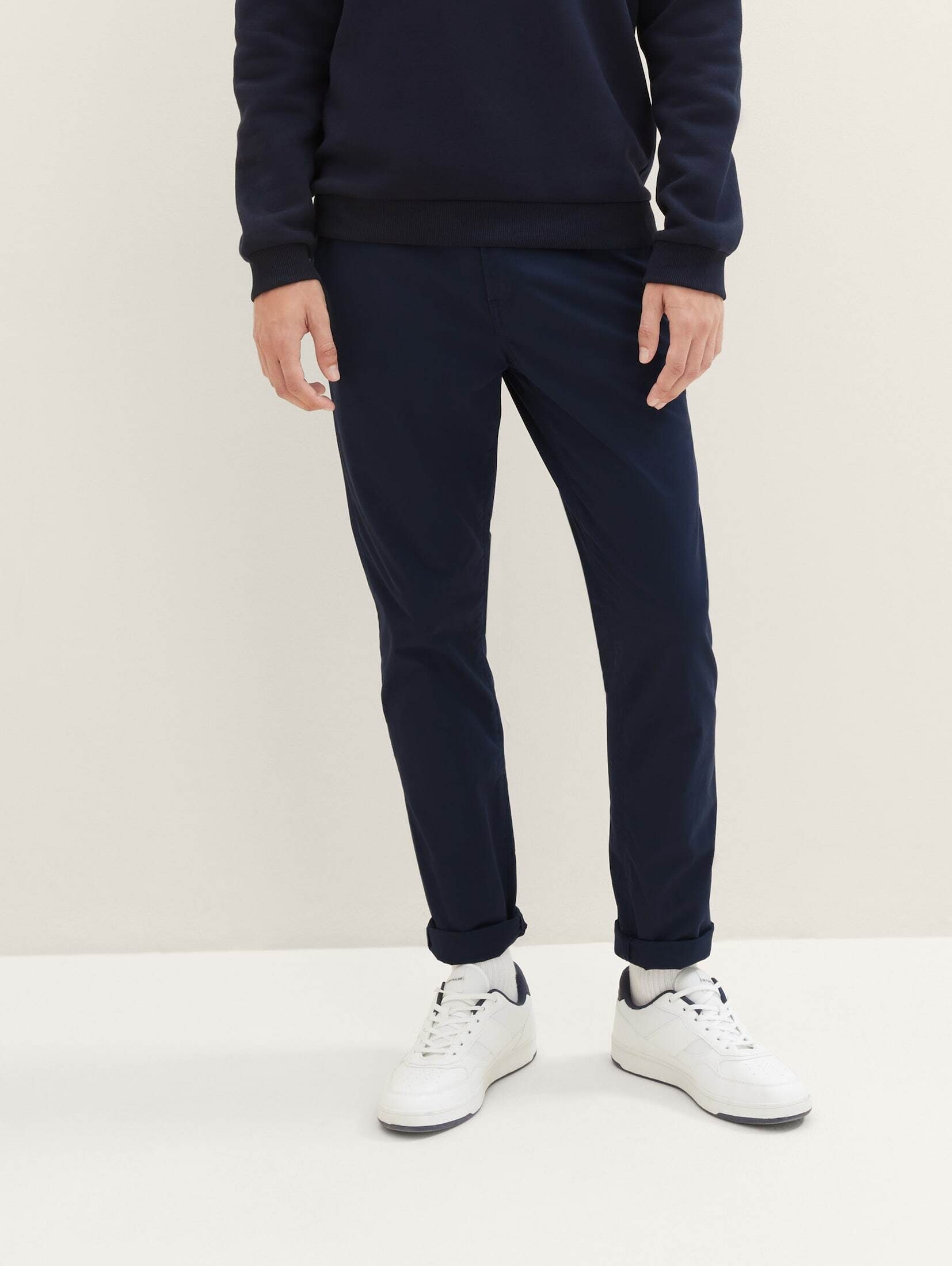 TOM TAILOR Denim Chinohose, (mit Gürtel), leicht vorgewaschen günstig online kaufen