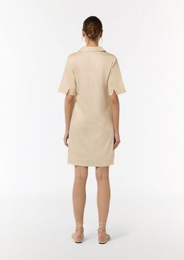 Comma Minikleid Kleid mit Tunika-Ausschnitt und Hemdkragen