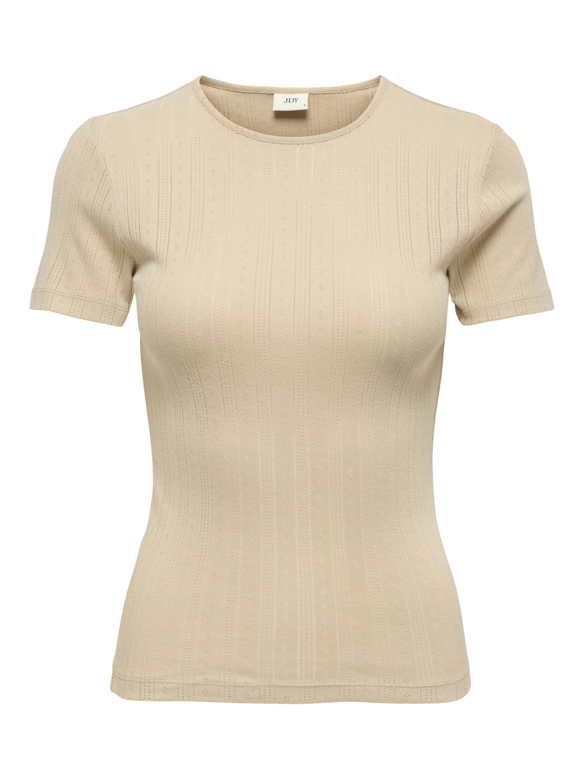 T-Shirt JDYSALSA MIA LIFE S/S O NECK TOP JR, Humus