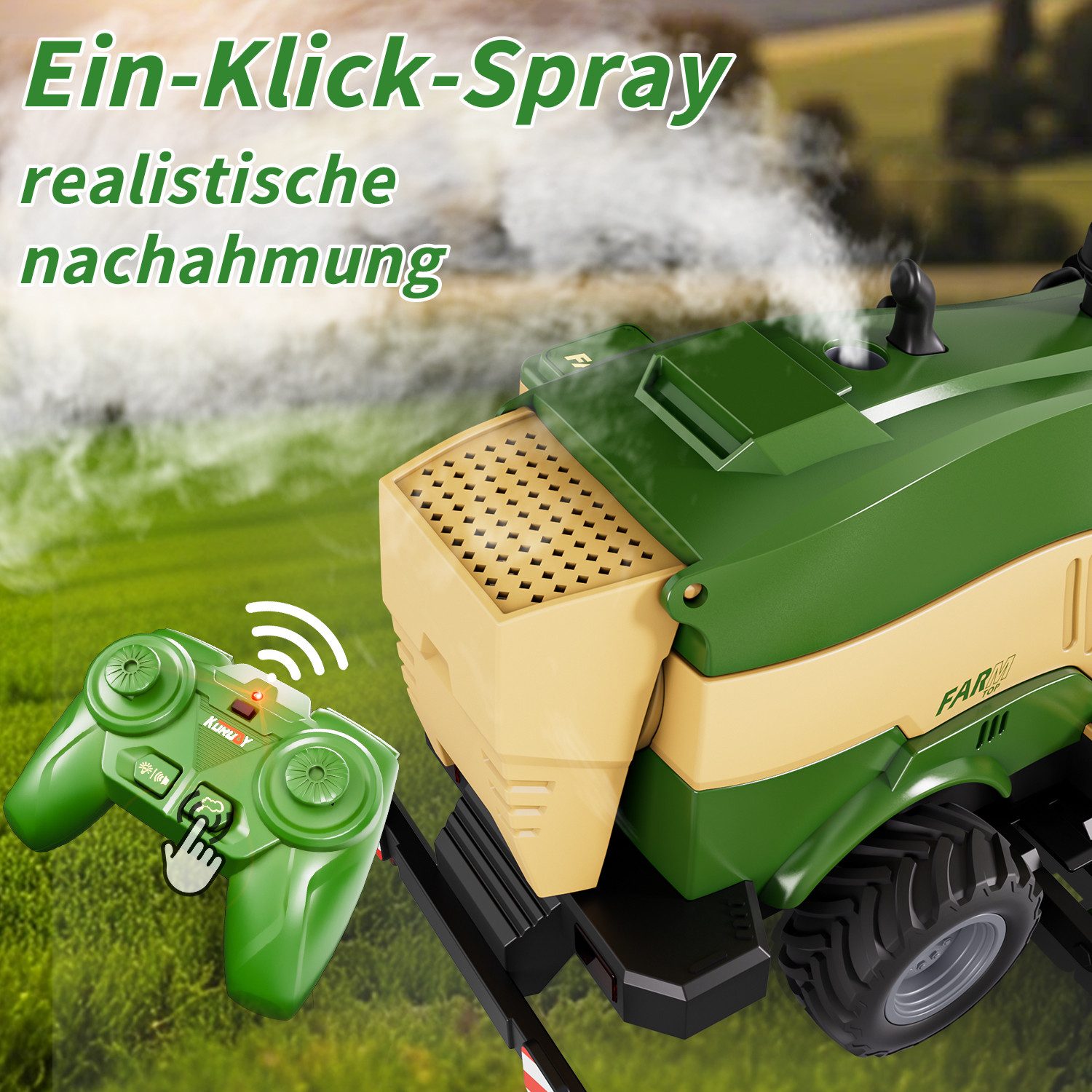 Esun RC-Traktor RC Mähwerk Spielzeug, Ferngesteuerter Mähdrescher Ferngeste günstig online kaufen