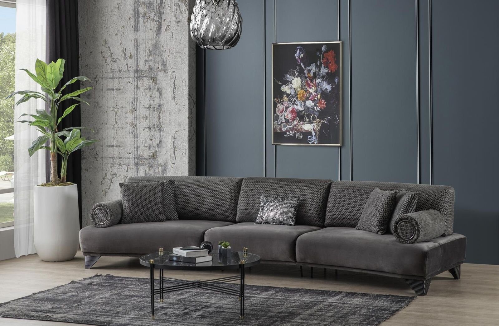 JVmoebel Sofa Sofa 5 Sitzer Couch Polstersofa xxl Wohnzimmer Stoff