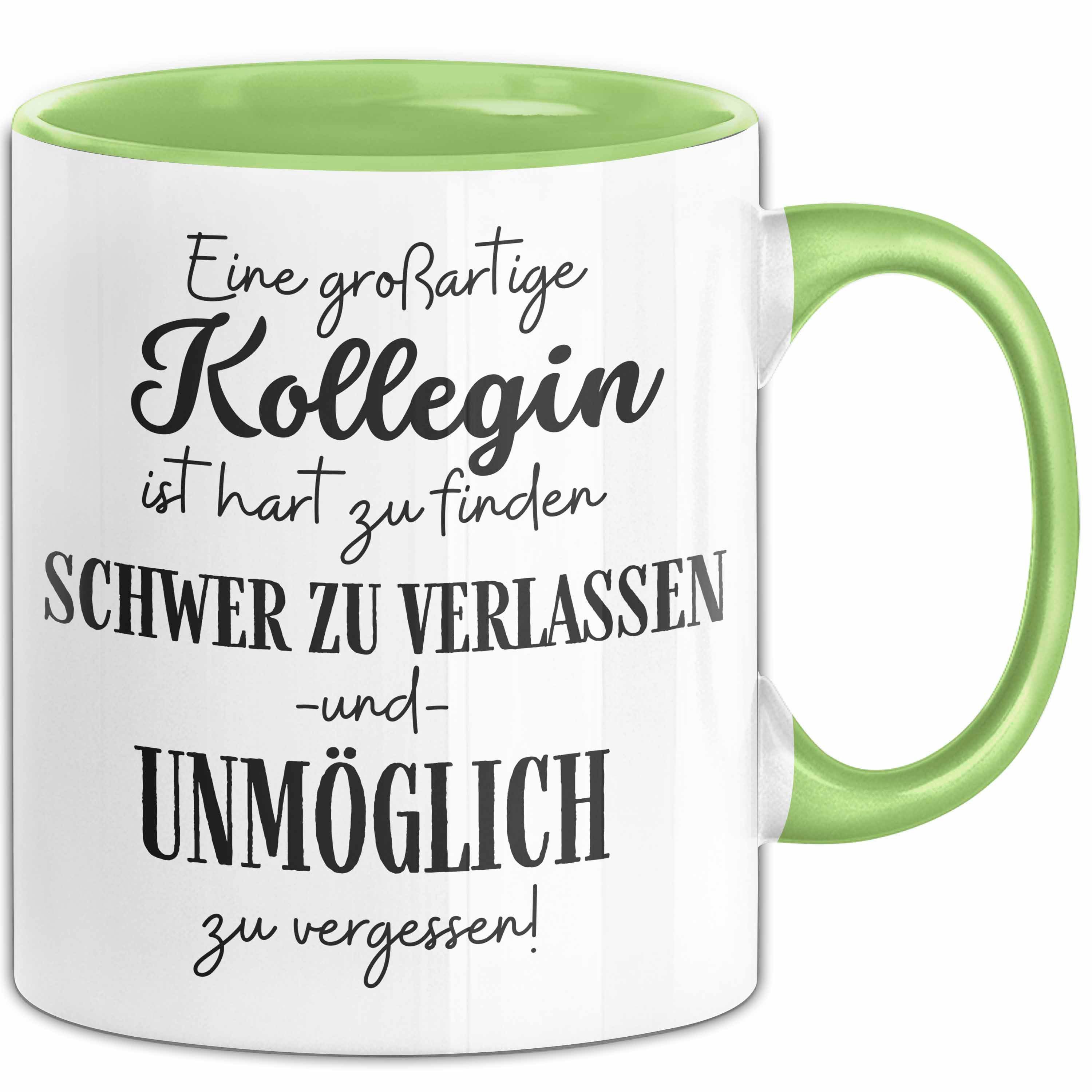 Trendation Tasse Kollegin Abschied Geschenk Tasse Abschiedsgeschenk für Kollegin Hart Z