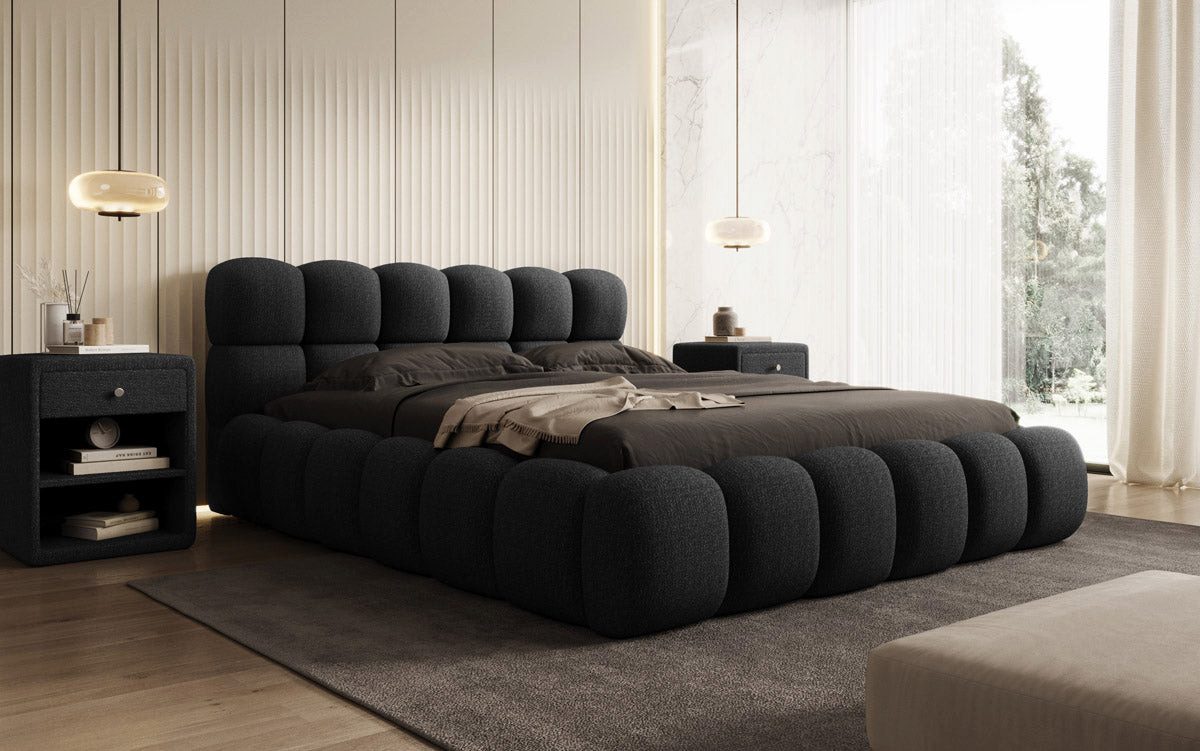 Luxusbetten24 Polsterbett Designer Polsterbett Boston Bouclé, mit Stauraum günstig online kaufen