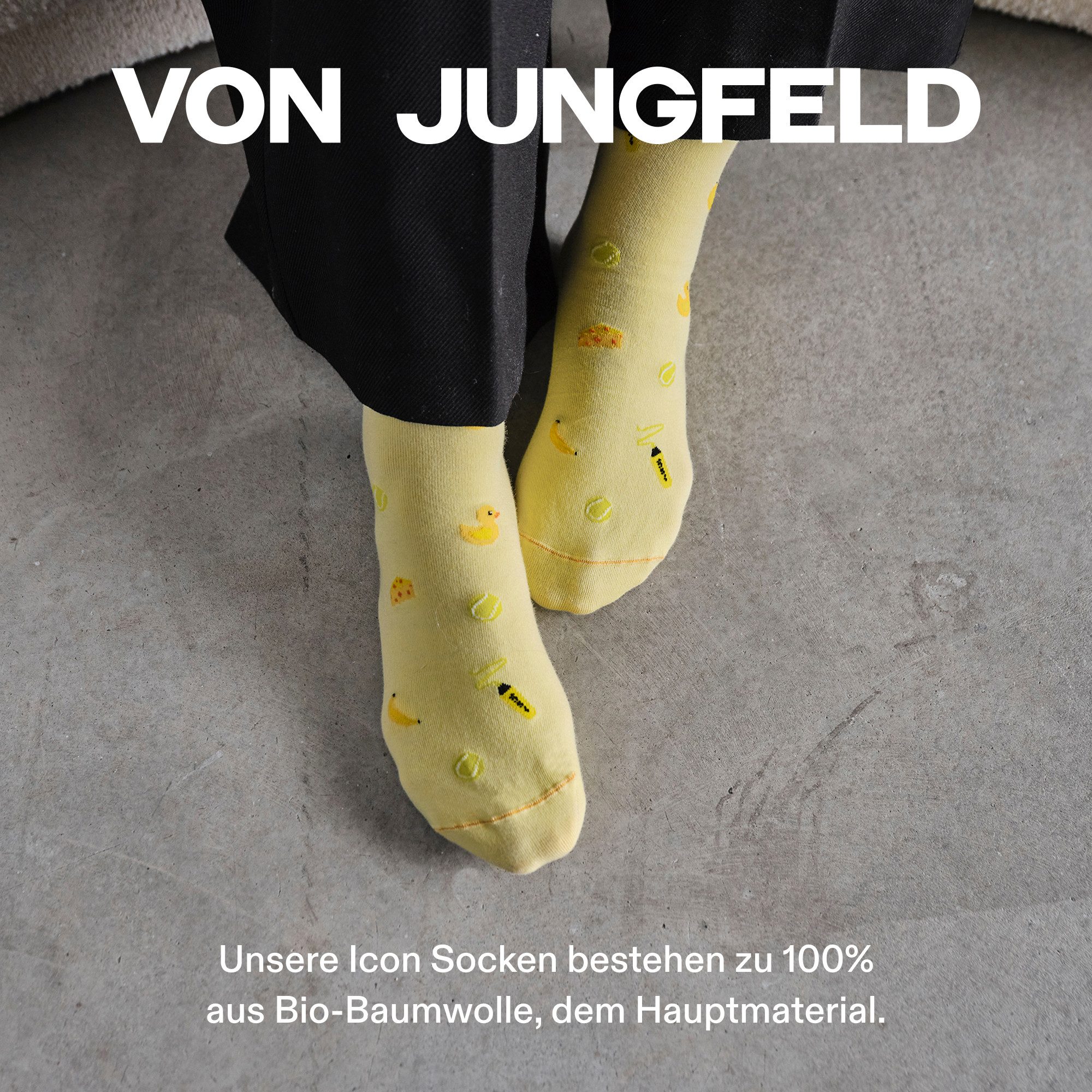 von Jungfeld Socken Signature Icons SET Baumwoll-Mischung 35-46 Unisex (6-P günstig online kaufen
