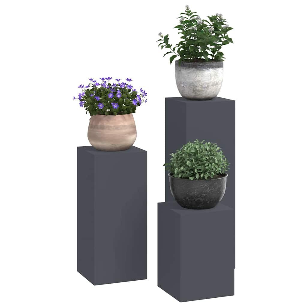 vidaXL Blumenständer Pflanzenständer 3 pcs Anthrazit günstig online kaufen