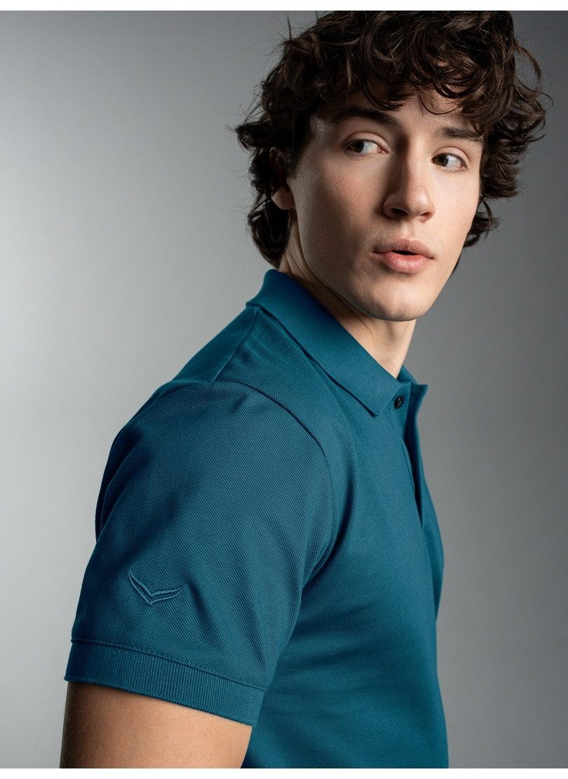 Poloshirt TRIGEMA Slim Fit Poloshirt aus DELUXE-Piqué