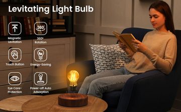 autolock Nachtlicht LED Nachtlicht Magnetschwebende schwebende drahtlose LED-Glühbirne, mit Berührungssteuerung, Warmes Weiß