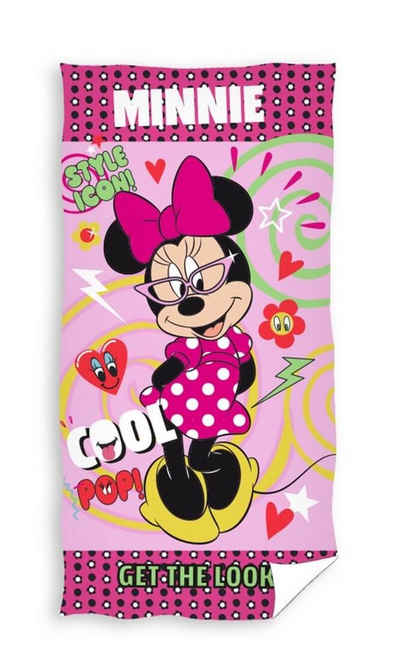 Disney Minnie Mouse Handtuch Disney´s Minnie Mouse - Handtuch, 70x140, Baumwolle (1-St), 100% Baumwolle