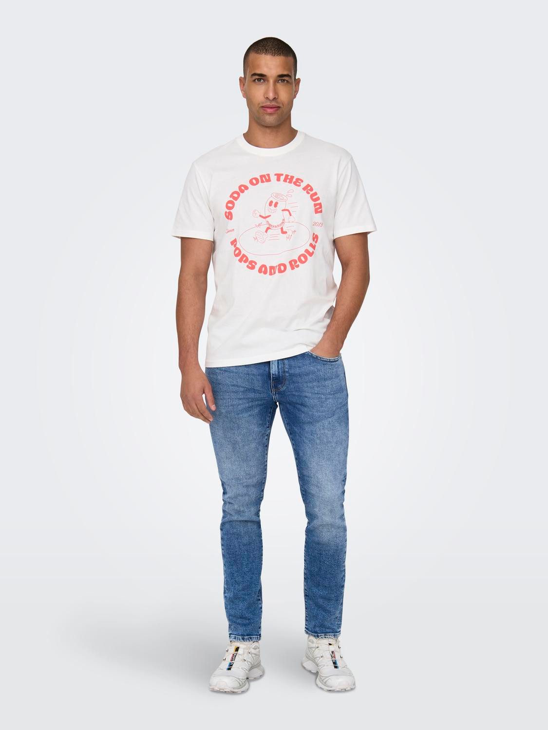 ONLY & SONS Straight-Jeans ONSWEFT REGULAR WB 0021 TAI DNM NOOS Baumwollmischung, straight fit