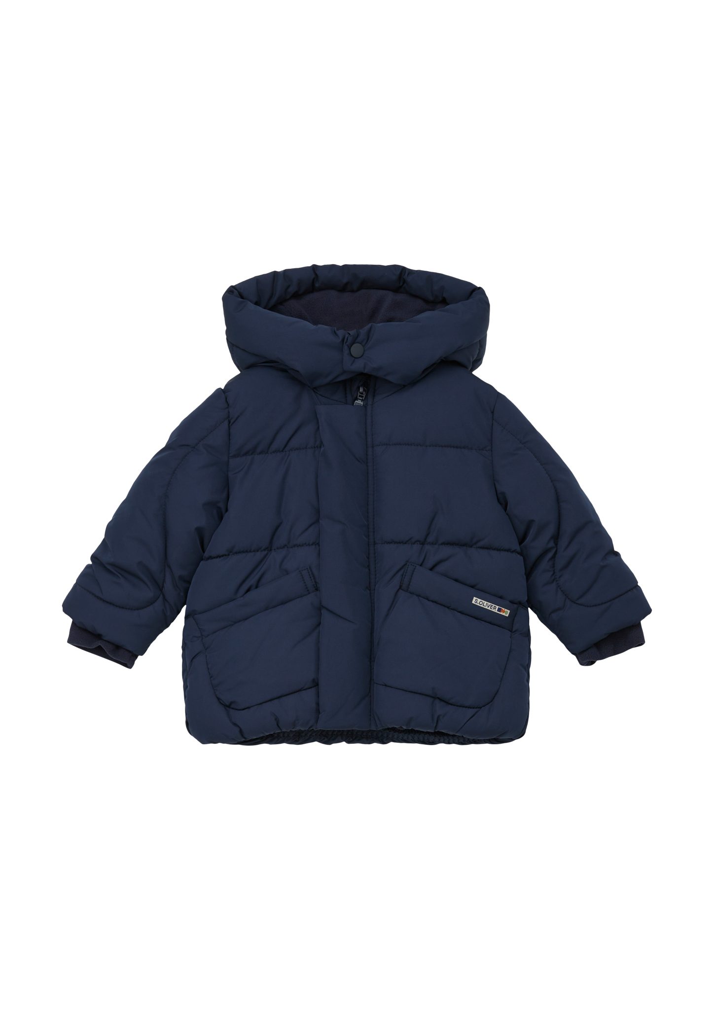 s.Oliver Steppjacke Langmantel mit LABEL Teddyfutter dark BLACK s.Oliver blue