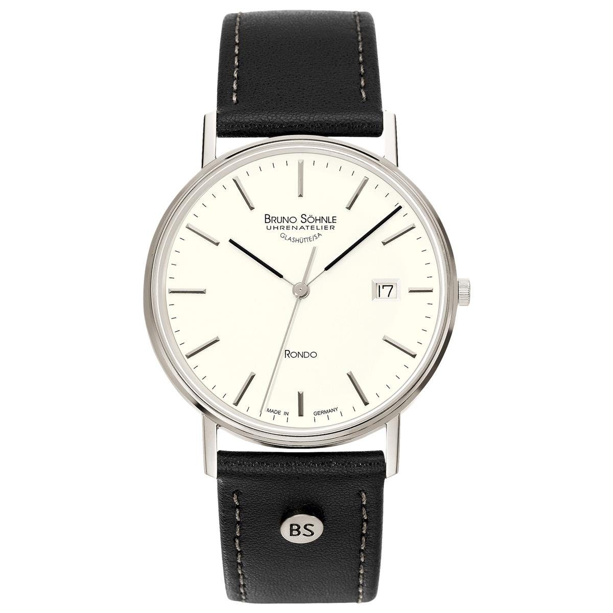 BRUNO SÖHNLE Quarzuhr Bruno Söhnle Glashütte Herrenarmbanduhr Rondo 17-13105-241, (1-tlg)