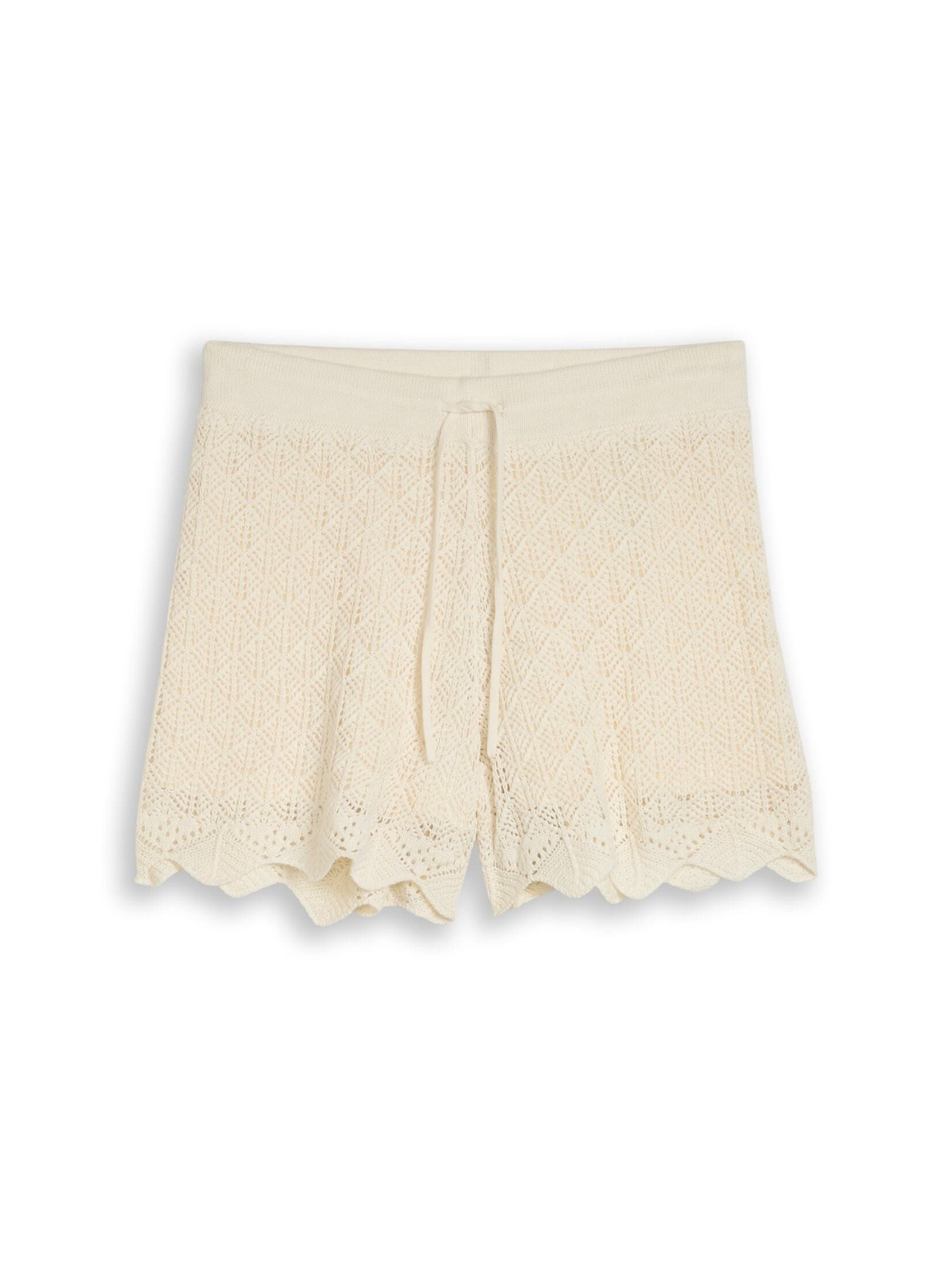 TOM TAILOR Denim Shorts Hosen & Chino Strickshorts mit Lochmuster