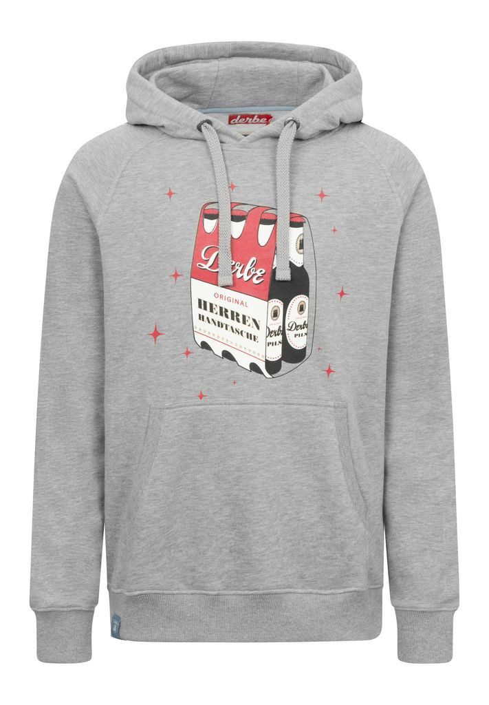 Hoodie Herrenhandtasche Rot-Weiß Herren Hoodie
