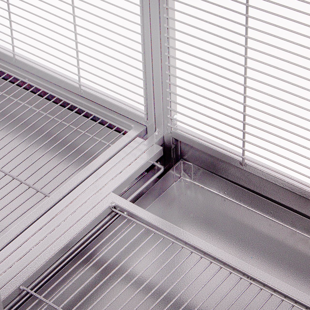 Montana Cages Voliere New Melbourne II, Platinum, Voliere für Finken, Sittiche, kleine Papageien