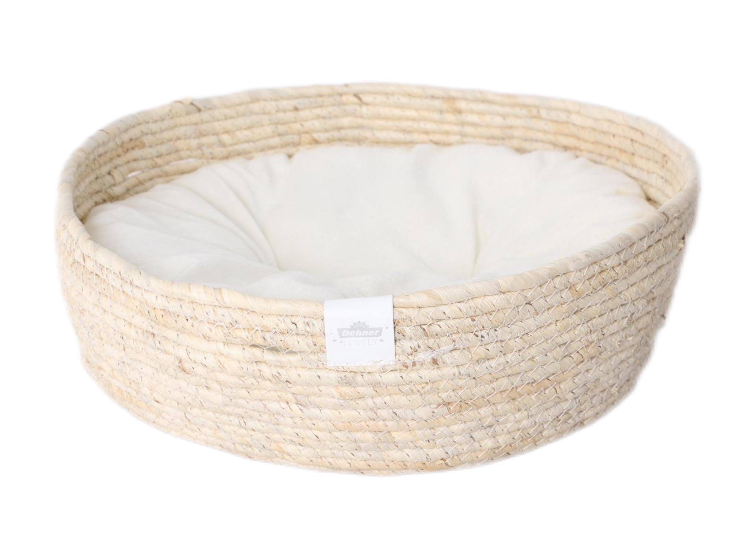 Dehner Tierbett Premium Kuschelbett Guter Schlaf, Naturmaterial, versch. Größen, exquisites, hochwertiges Hundebett / Katzenbett