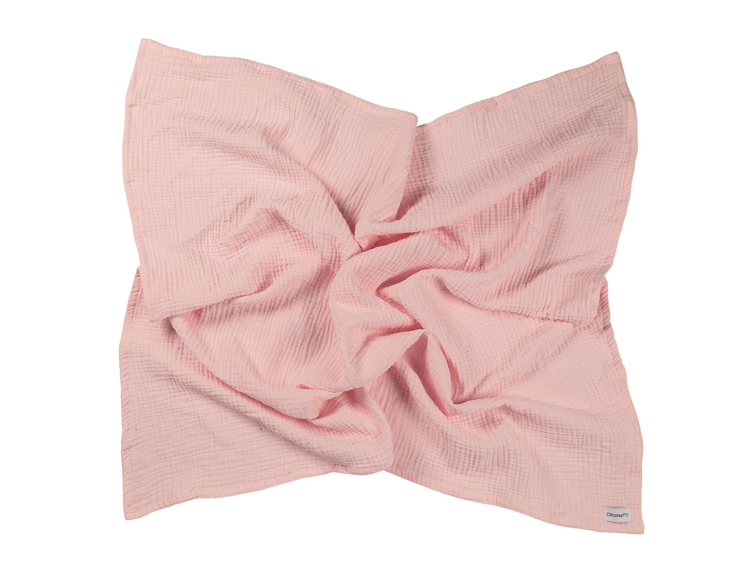 Babydecke Musselin-Decke für Babys, Weiche und Atmungsaktive Tagesdecke, Clinotest Rosa