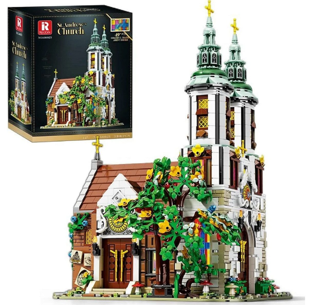 Reobrix Reobrix 66023 St Andrew`s Church 3.306 Teile Konstruktions-Spielset, (3306 St)