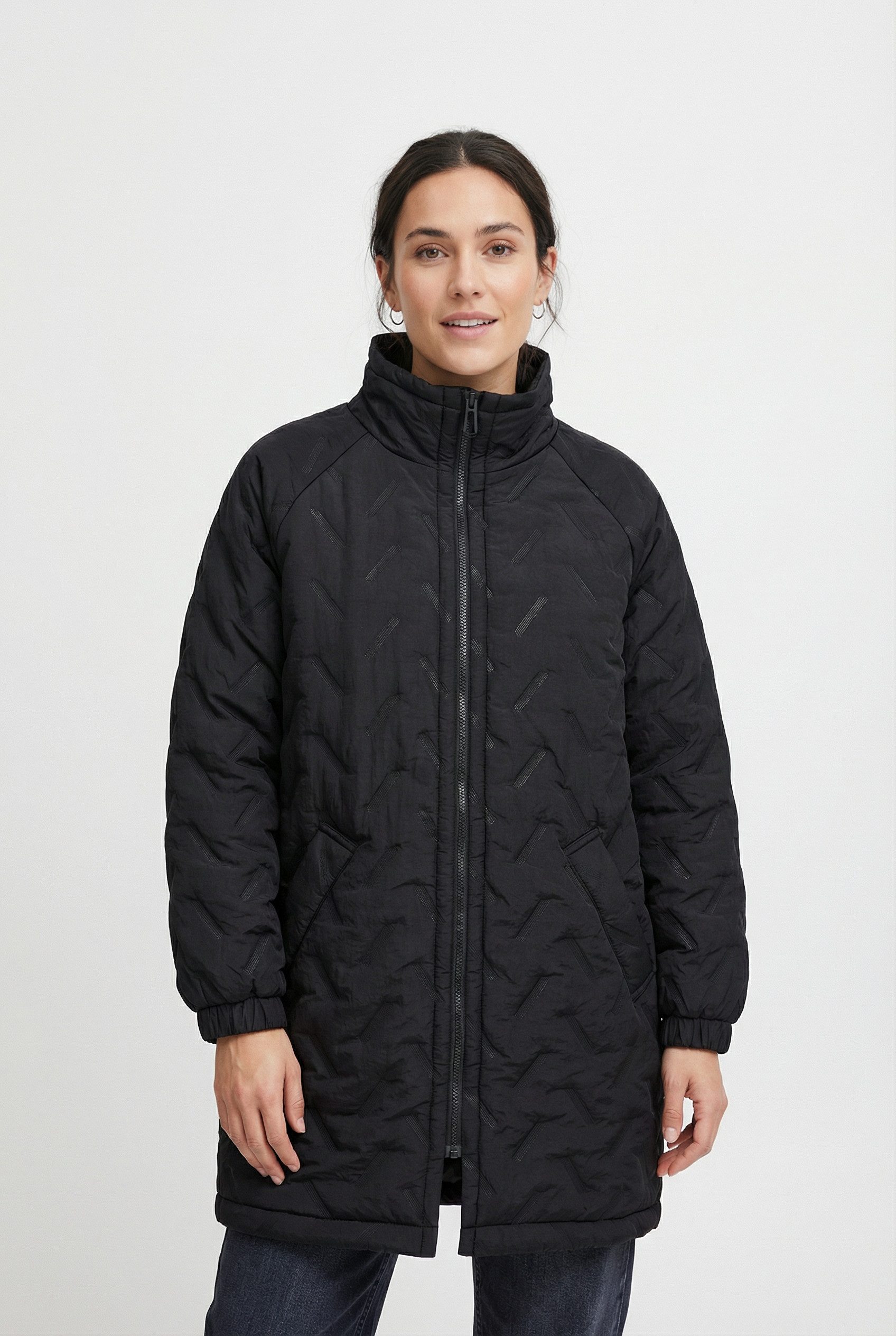 FREEQUENT Steppjacke FQCROWN mit Muster