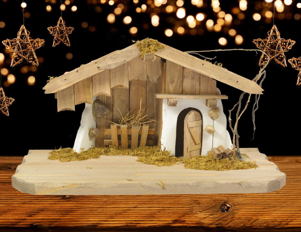 RIFFELMACHER & WEINBERGER Krippen-Zubehör Krippenstall Weihnachtskrippe 'Kötzing' 30x16x15cm