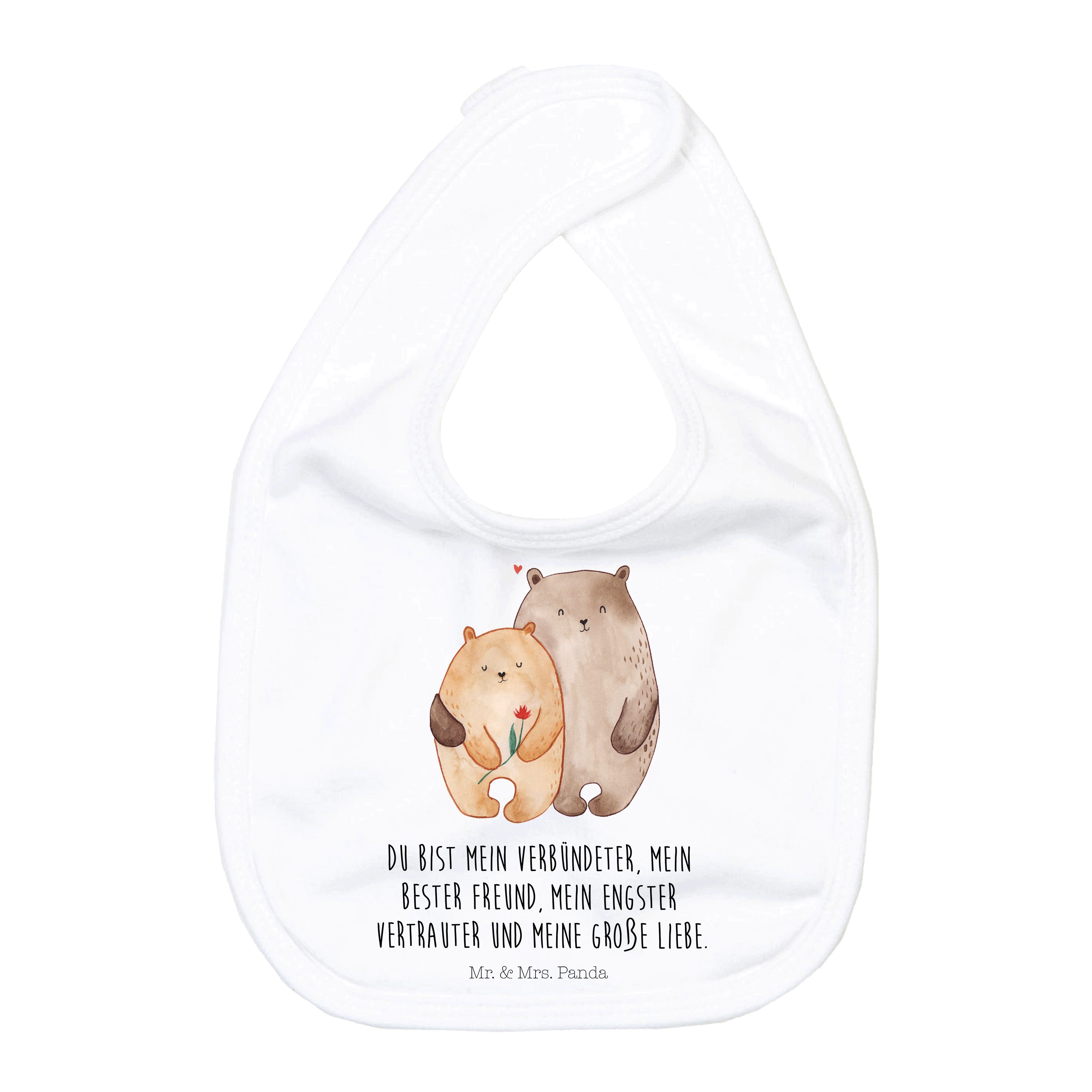 Tragetuch Bären Liebe - Weiß - Geschenk, verknallt, Liebesgeschenk, Babyausstat