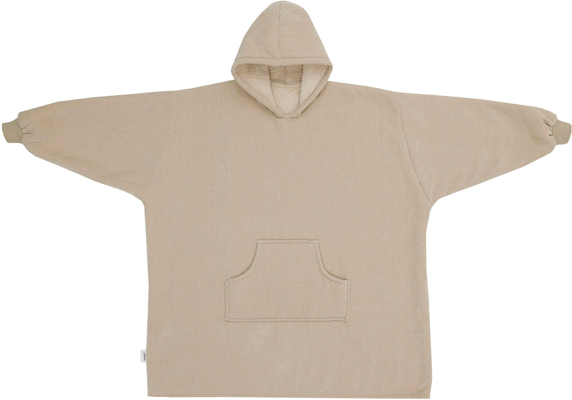 Wohndecke s.Oliver Lounge Hoodie, s.Oliver, mit Kapuze, Ärmeln und Tasche