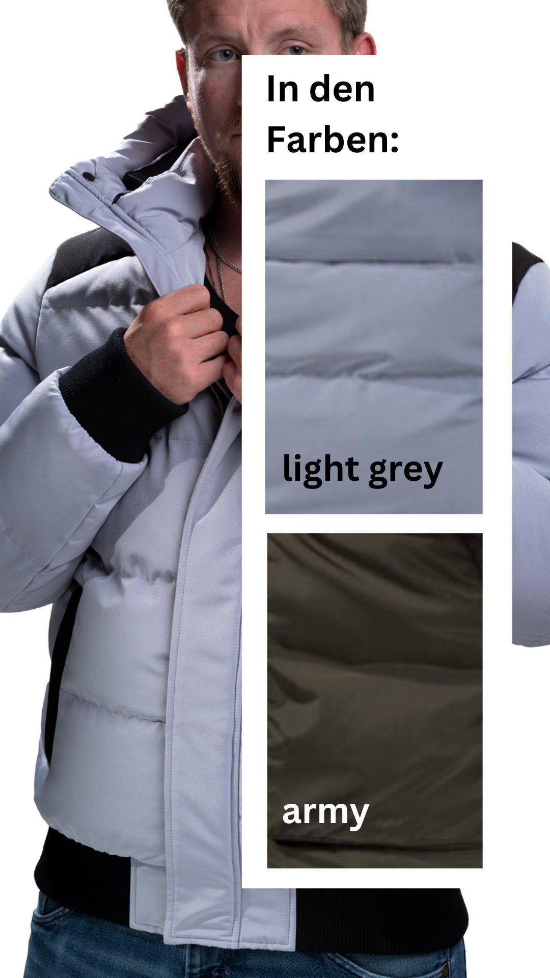 Poolman Winterjacke Jacke mit Kapuze P2304.765 Blouson mit kontrastfarbende günstig online kaufen