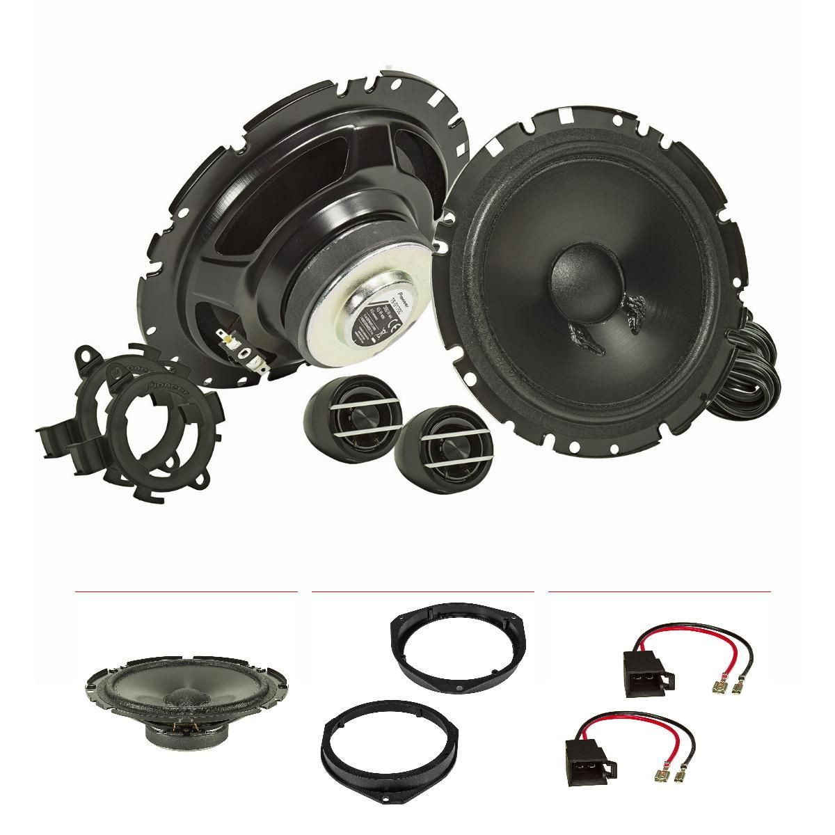 tomzz Audio Pioneer TS-G170C Lautsprecher Set passt für Opel Astra H Corsa D Corsa Auto-Lautsprecher